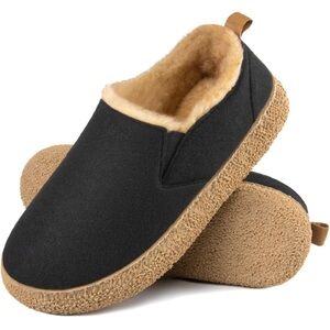 MERRIMAC Women's and Men's Faux Felt Slippers